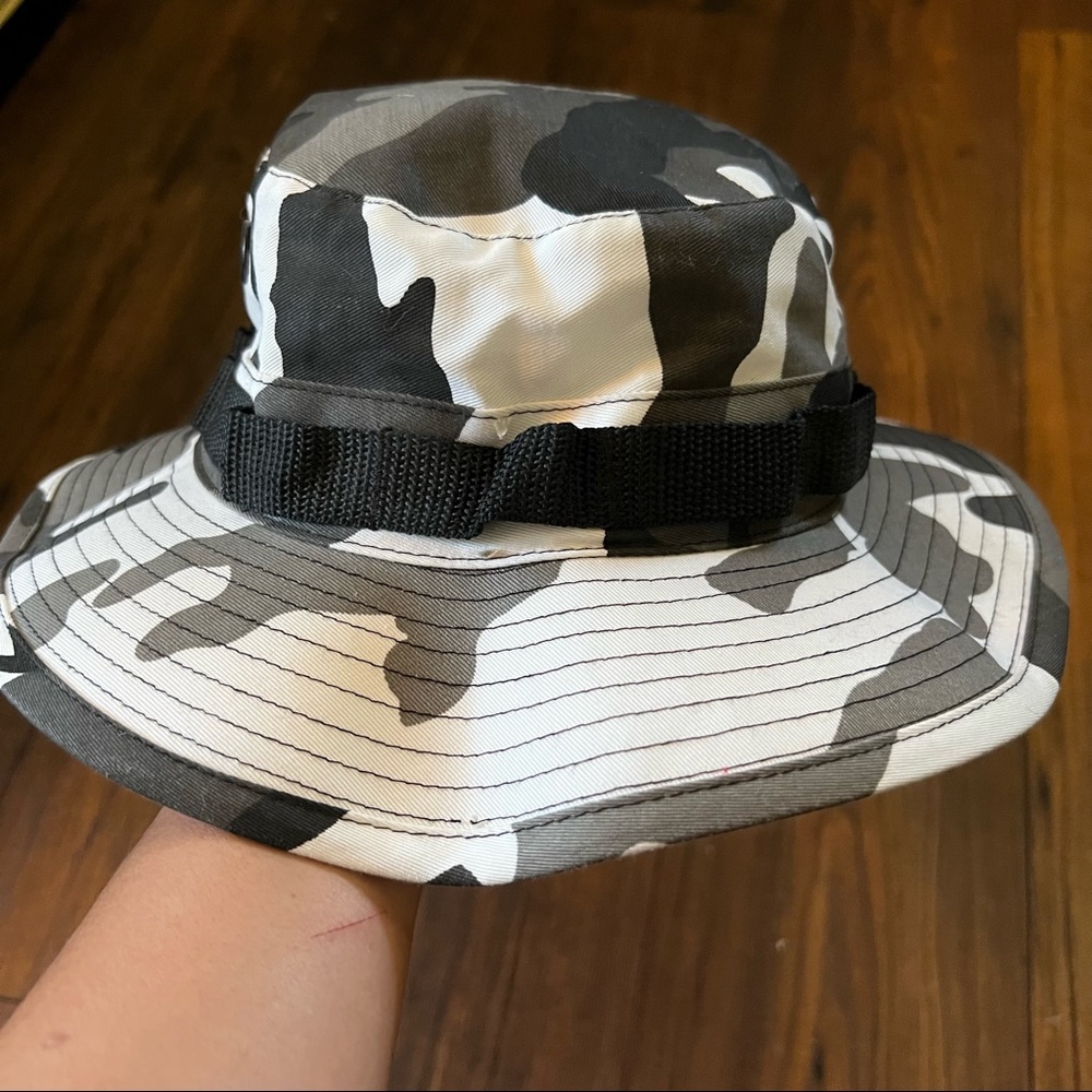 Camo Bucket Hat, Black, grey , White - Picture 4 of 9
